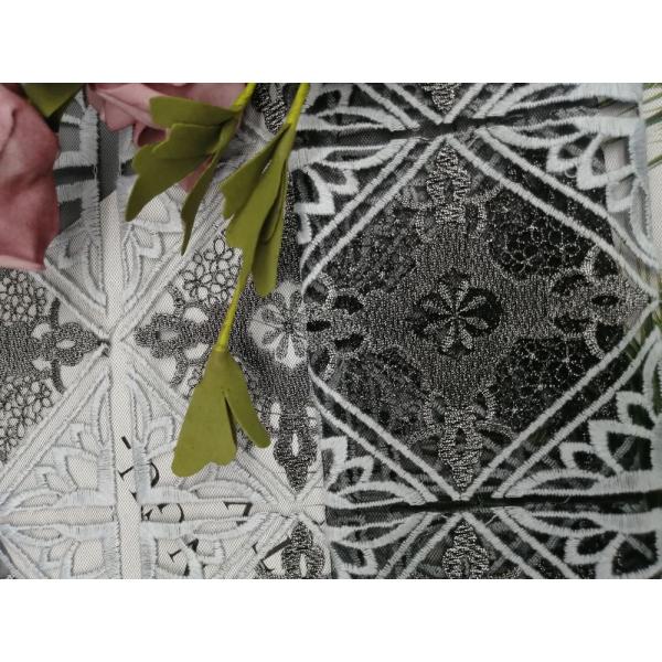 Paño de la cortina de Geo Diamond Tulle Embroidered Lace Fabric