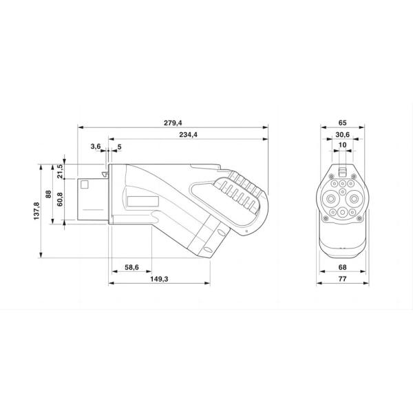 GBT 20234 Conector de carga rápida de corriente continua 80A/125A/200A/250A/300A 1000V con cable de 5 metros para cargador de corriente continua