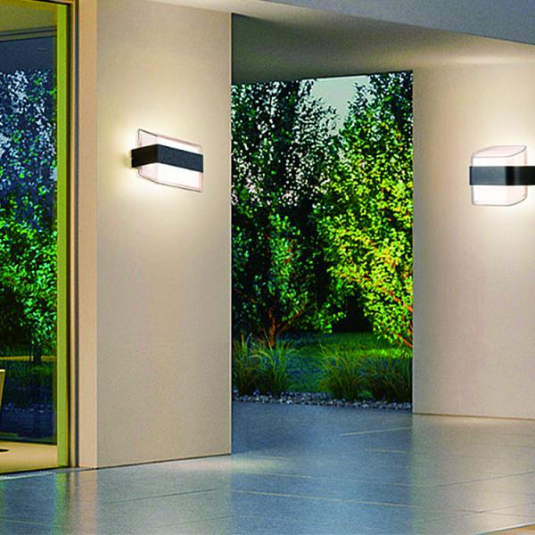 2*5W Double Head Flat Aluminum Shell Abs Lamp Shade Led Wall Light Product Weight 0.52kg