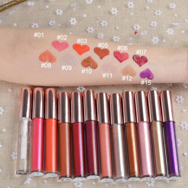 15 Colors Lip Makeup Cosmetics Lipgloss Moisturizing 10g With Private Logo