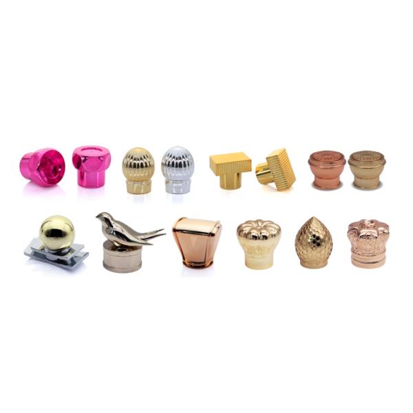 Custom Perfume Cap Gold-Encrusted  Luxury Cosmetic Packaging Environmental Friendly