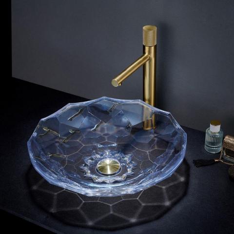 Crystal Glass Transparent Wash Basin Countertop Art Hotel Bathroom