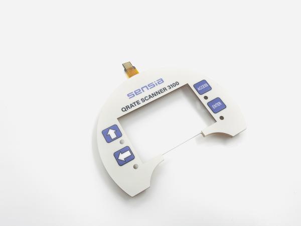 Waterproof Grade IP67 Thin Film Keyboard with Yellow LED Illumination