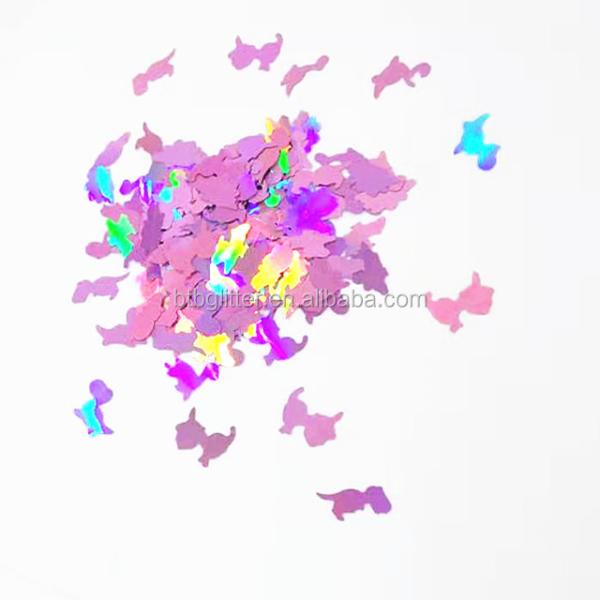 Customized Logo Glitter Dragons Shape for Webbing Nail Art Tumbler Cups Wall Art Sticker Eco-friendly Polyester Design