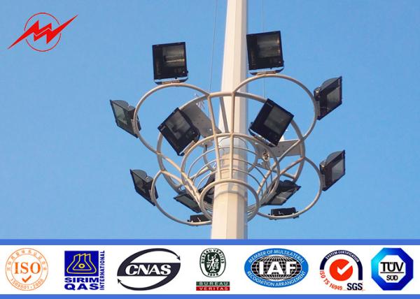 40M 60 luzes do diodo emissor de luz dos no. galvanizou a torre clara do estádio alto do mastro com o transporte redondo da lanterna