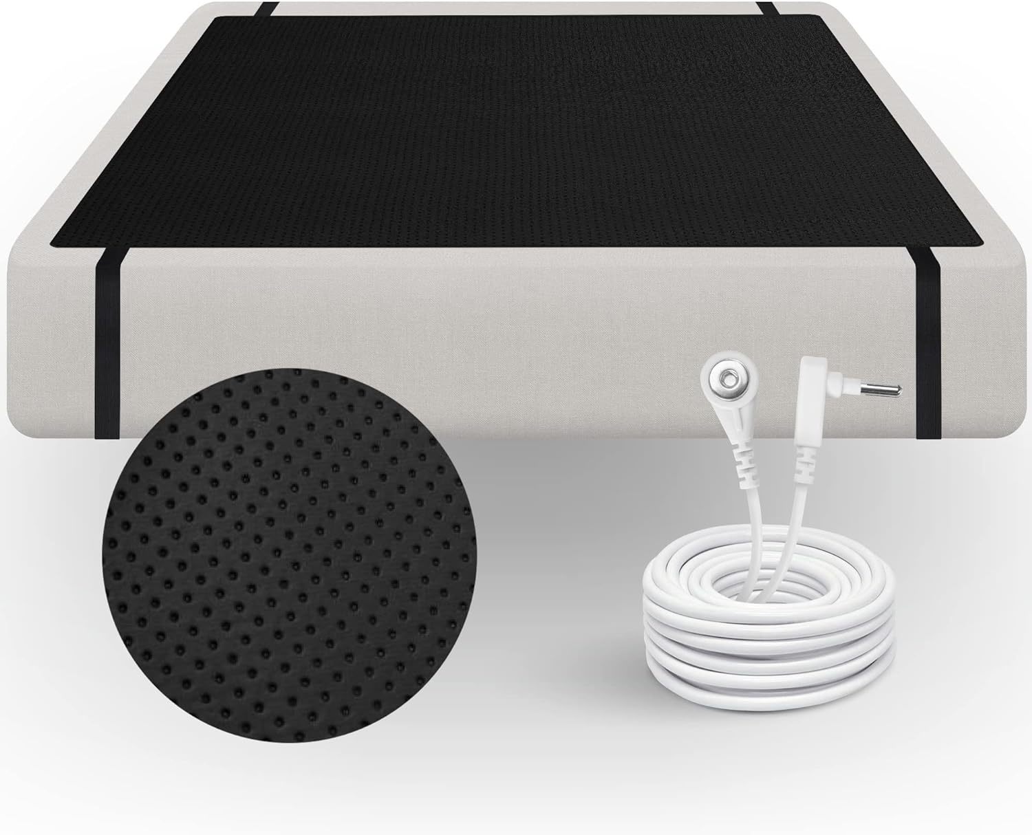 Conductive Eco friendly Earthing Mattress Non Toxic Half Full Bed Cover With Cable Grounding Pad