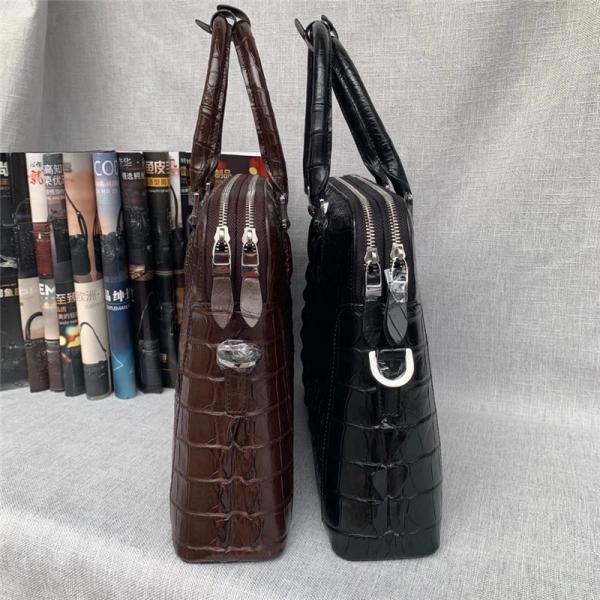 Authentic Crocodile Skin Businessmen Briefcase Laptop Handbag Genuine Exotic Alligator Leather Male Large Shoulder Bag