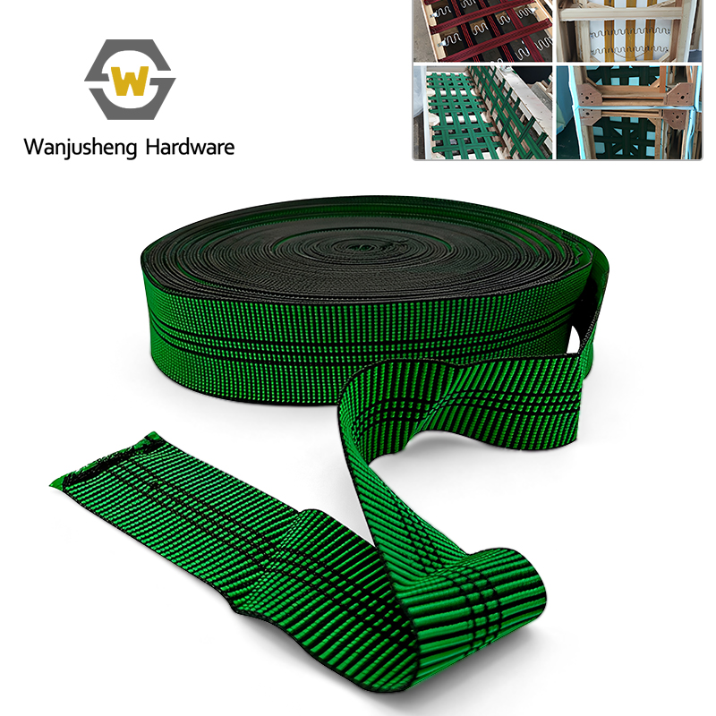 Eco-friendly Green Sofa Elastic Webbing Anti-Aging High-Elastic Furniture Elastic Strap for Sofa Seat Cushion & Backrest