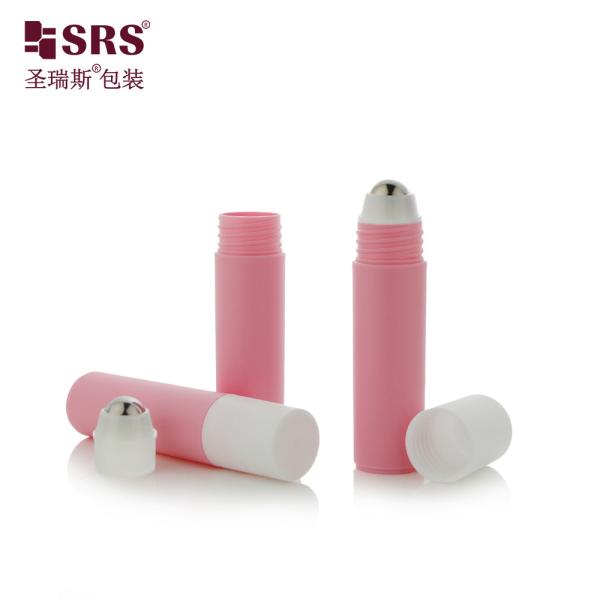 RPPF 20 ml 2/3 oz plastique vide cosmétique soin de la peau rond PP PCR écologique bouteille en acier à rouleaux