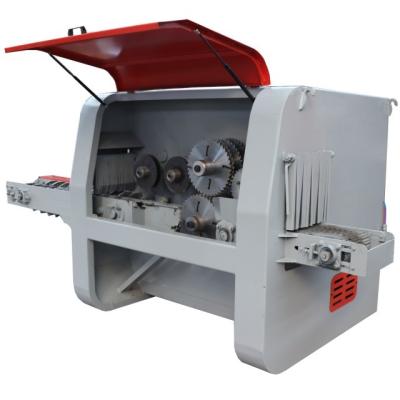 Double Spindle Multiple Blades Rip Saw, Multi RipSaw Production Line for Round log Cutting