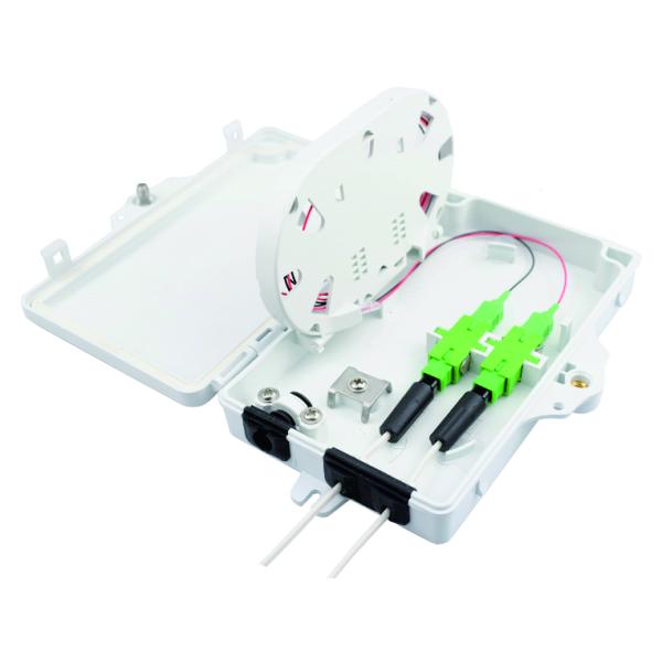 Caixa de distribuição de fibra óptica ABS PC para FTTH 8 núcleos de fibra óptica