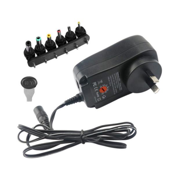 12V 2A 24W Right Angle DC Power Plug Adapter for C-Power AC100-240 Output DC3-12V