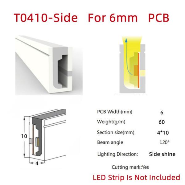 Нейтральный белый 120 светодиодов / м Прохладный белый светодиодный неоновый флекс IP65 водонепроницаемый постоянный ток 12В 6x12 мм Полный комплект