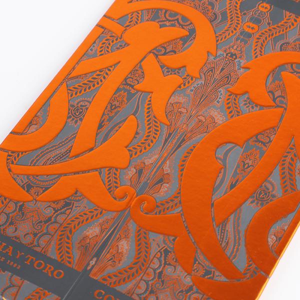 Christmas Orange Cardboard Wine Bottle Gift Box Single Packaging