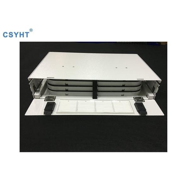 4 Splice Cassette Fiber Optic Rack Mount Patch Panels 48 Ports Pull Out ODF 19