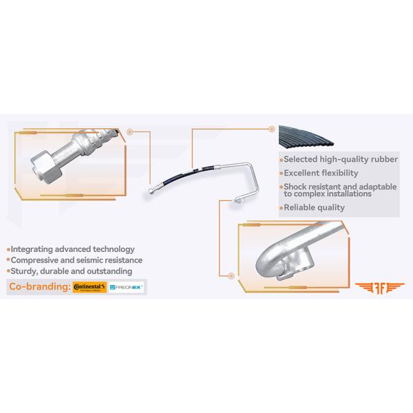 MP2 MP3 A9428303415 Air Conditioning Suction Pipeline For Mercedes Benz Actros