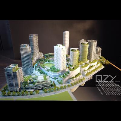 Modelo de paisagem arquitetônica de corte a laser 1/300 Vancouver Oakridge West Bank