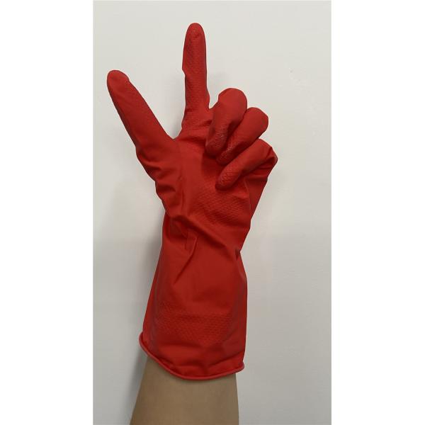 Стадо домочадца красное M60g выровняло перчатки латекса для чистки