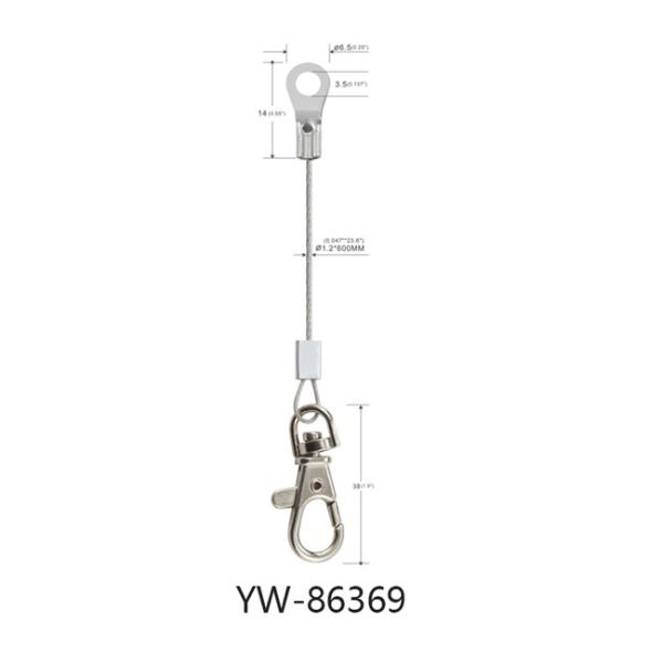 Stamped Eyelet End Security Wire Rope Sling Galvanized Surfaced 7x7 YW86368