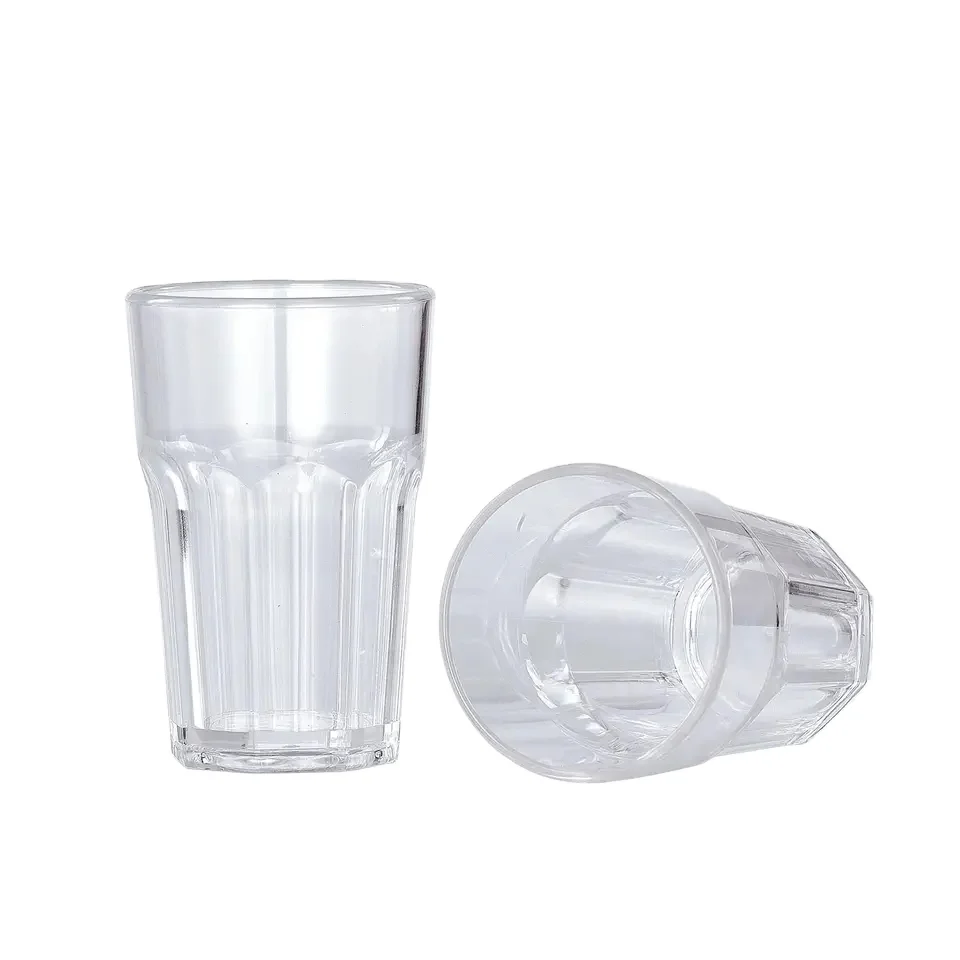 200ml PC Plastic High Octagon Cup Unbreakable Reusable Custom Logo For Whiskey Tequila