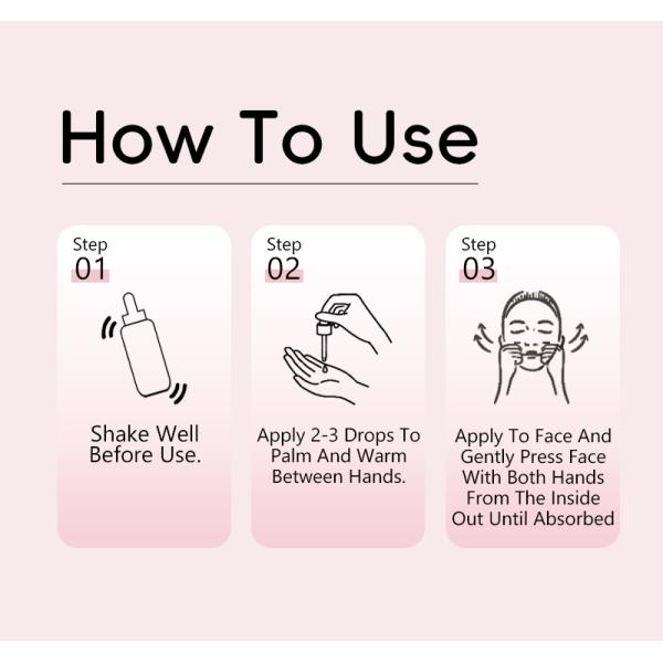 Sérum facial 40ML Double Rose Collagène Hydrolysé Soin de la peau Hydratant Personnalisé