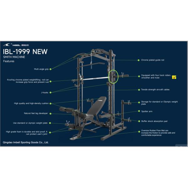 All In One Multi Functional Commercial Station Squat Power Rack Home Gym Smith Machine