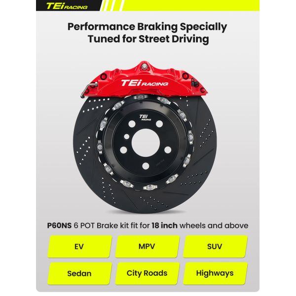 Kit de freinage avant rétrofit TEI P60NS 6 pistons pour BMW F30 F80 E90 315i 320i 325i 330i, disque 355/378*28mm