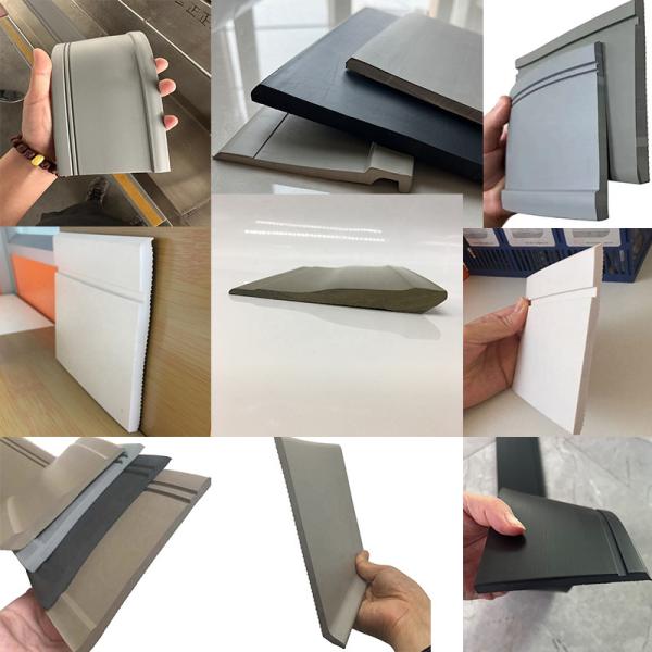 4x1/8 brilhante Vinyl Wall Cove Baseboard PVC Skirting Board Base de parede de borracha com espessura do dedo 2mm