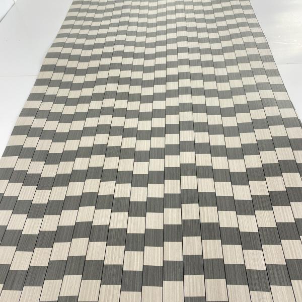 Parquet de madeira exótico com revestimento de lã DIY para revestimento de parede