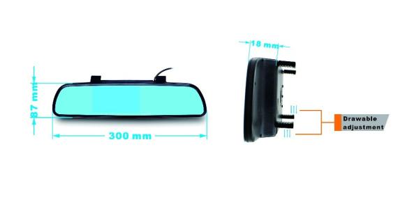 Sistemas alternativos da câmera de um mercado de acessórios de 4,3 polegadas para os camionetes anti - vidro glaring