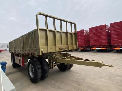 CIMC Customized 2 Axle Hot Sale 20FT  With Drawbar Fence Stake Side Wall Full Semi Trailer Tractor