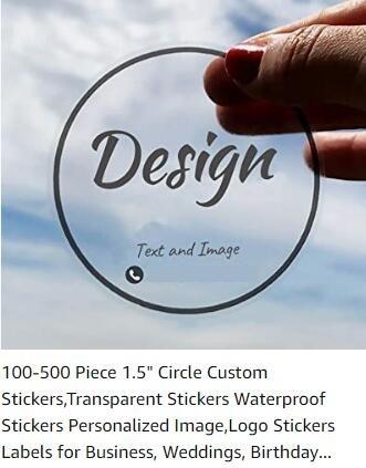 Custom Stickers Your Design Here Business 120 Pcs Rounded Square Kids Personalized Gifts Packaging, Wedding