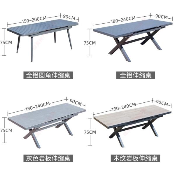 Outdoor Table and Chairs, Courtyard Patio Nordic Light Luxury, Villa Modern Minimalist Leisure Set, Sunproof & Waterproof Terrace Furniture Area