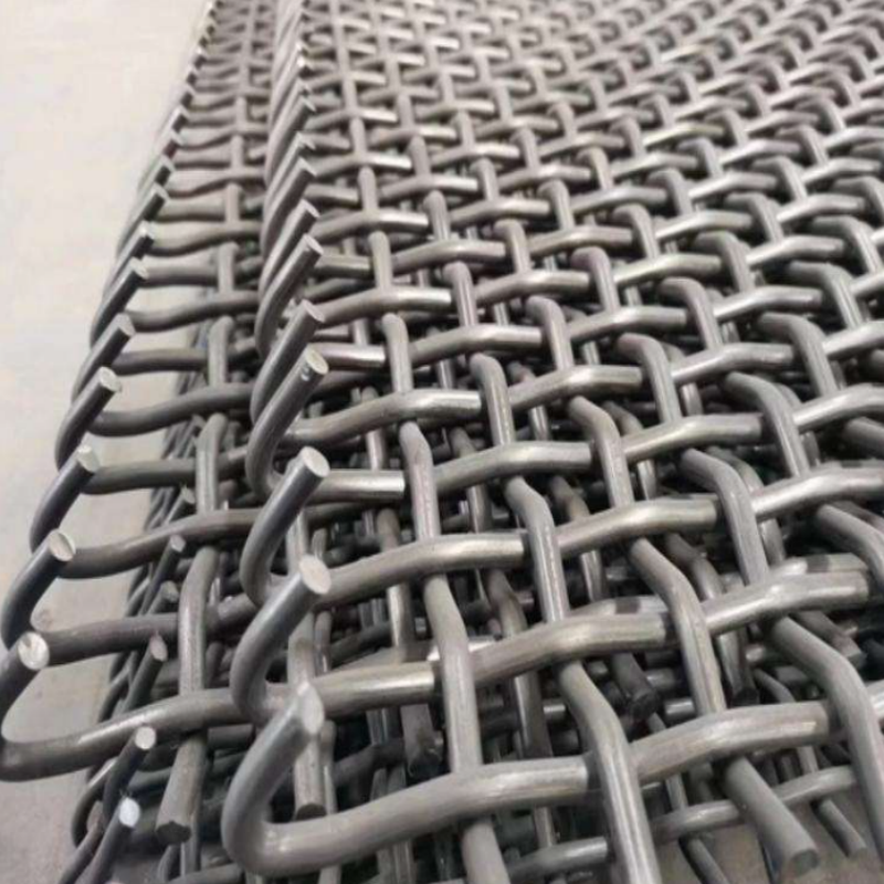 65Mn High Carbon Steel Crimped Wire Mesh with 15mm Opening Size and 2mm Wire Diameter for Industrial Screening