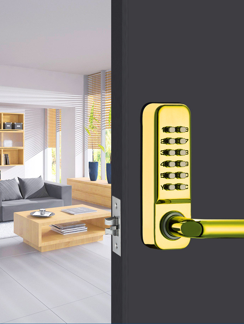 Smart Digital Door Lock Zinc Resettable Combination Keyless Doorlock Factory