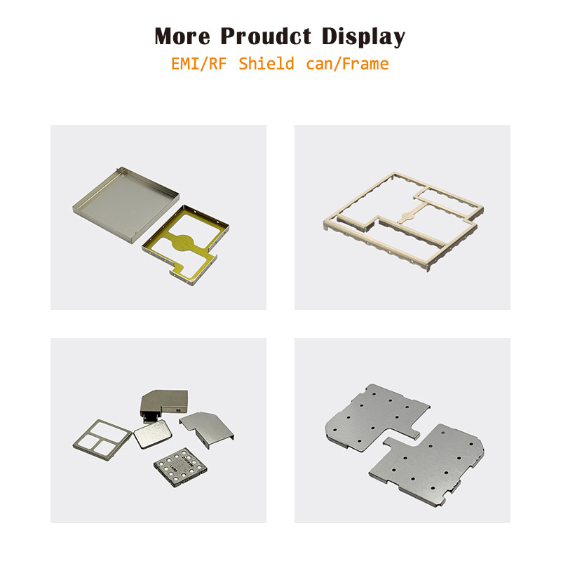 Custom Precision Metal EMI RFI Shielding Can One-Piece Two-Piece RF Shield Case with 
