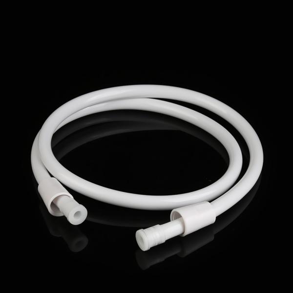 1.5M White PVC Shower Hose , Double Lock Shower Hose With Plastic Nut