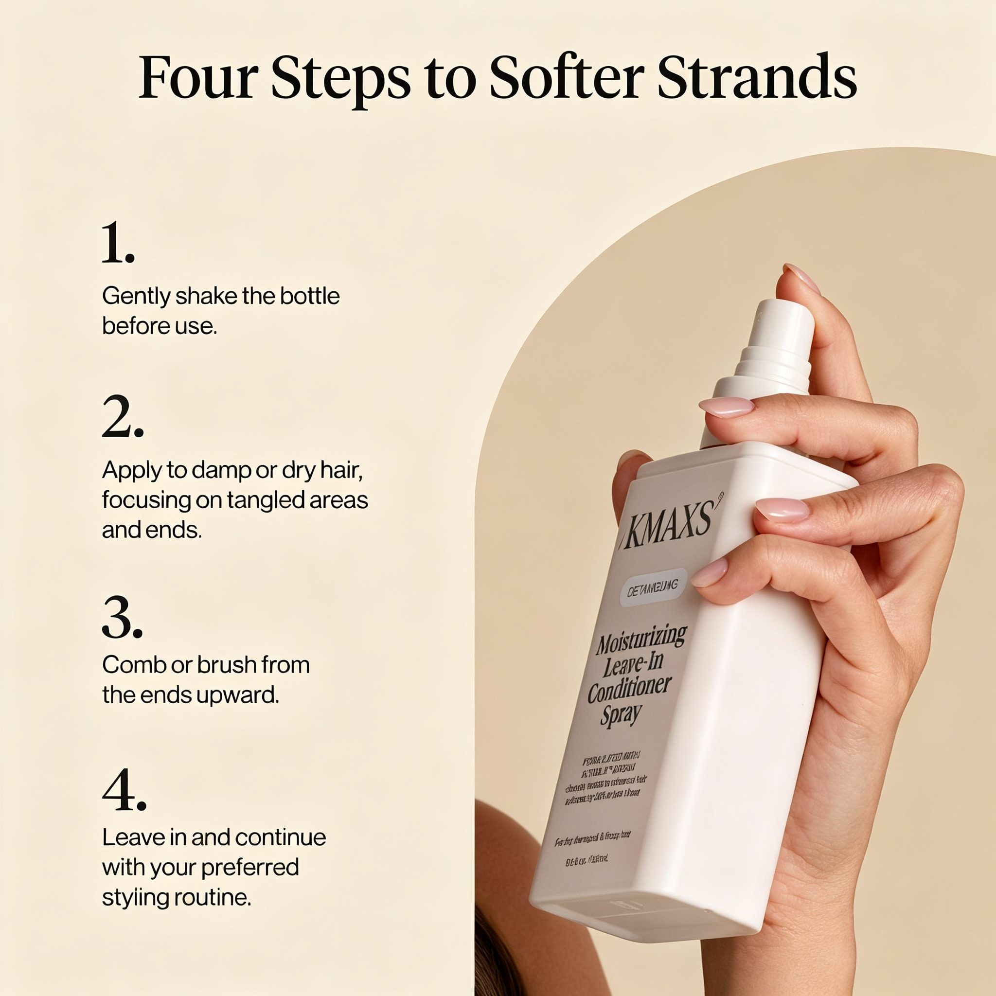 Detangling Moisturizing Argan Milk Vegan Leave In Conditioner For Static Hair Deep Hydration