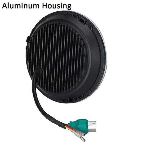 Union Jack style 7 Inch Round Led Headlight For Wrangler JK headlamp driving headlights Halo White DRL(6W) & Yellow Turn