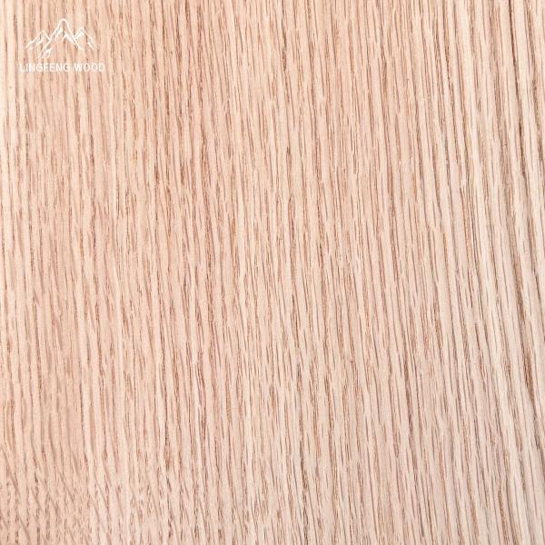 Feuille de placage en chêne rouge tranché sur quartier 0,45 mm, placage en bois naturel