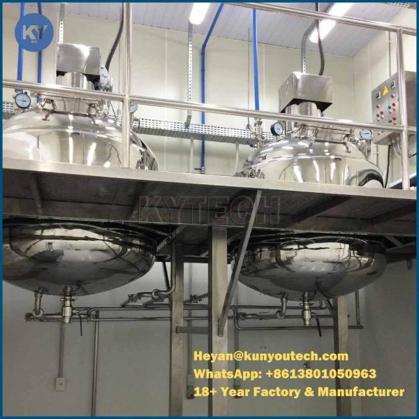 Tanque mezclador de acero inoxidable de 7.5KW para gelatina, capacidad de 800L