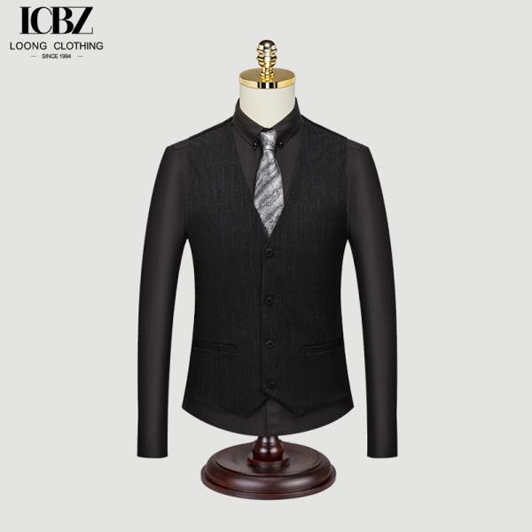 Мужской бизнес случайный жених свадьба жених платье жилет с британским полосатым узором