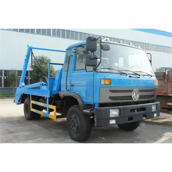Pit Type Swing Arm Garbage Truck Dongfeng 10 Cbm 6 Wheels 190 HP