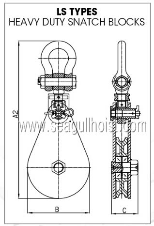 LS Type 20 Ton  Snatch Block Construction / Ship Building Use