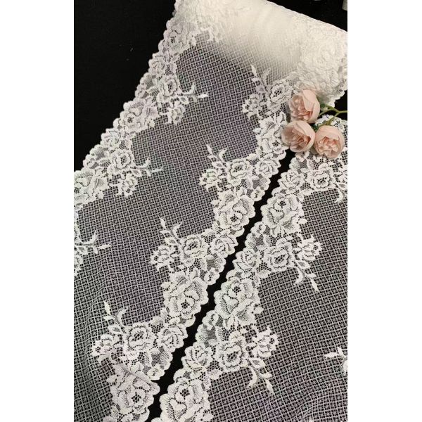 NYLON SPANDEX WIDE LACE TRIM,LARGE EDGE LACE,ELEGANT BROAD LACE BORDER,