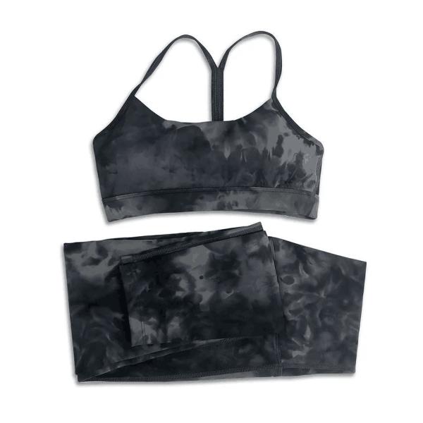                  Custom Logo 5 Pieces Yoga Set Tie Dye Sports Bra and Legging Set Workout Yoga Fitness Wear Sets for Women             