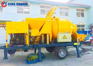 Diesel Power Concrete Mixer Pump Machine 40m3 / H With 100m Pipe