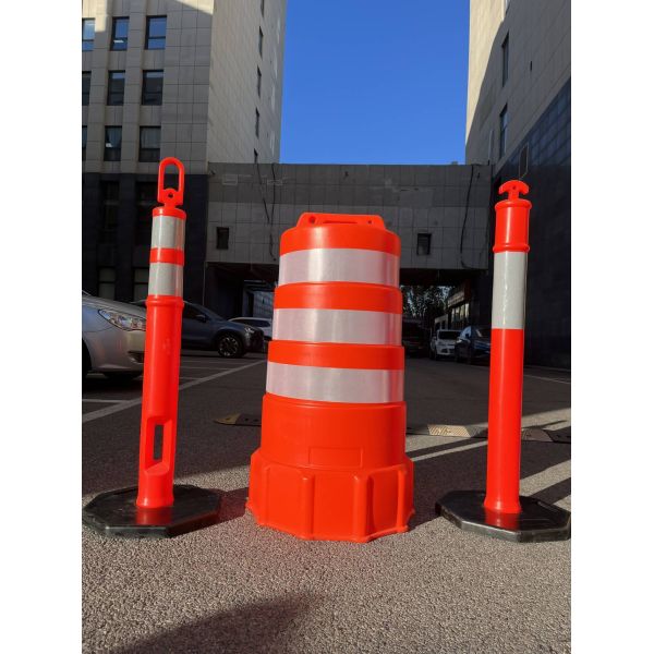 Peru Market Plastic Traffic Safety Drum Construction Road Crash Traffic Barrels