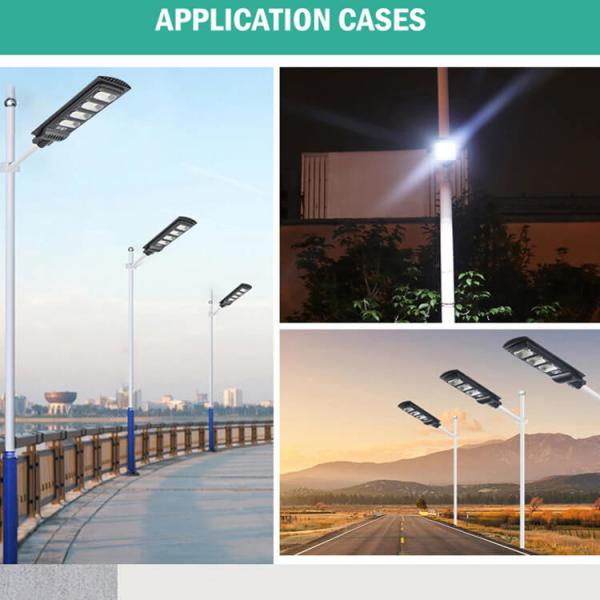 6000K 100W 200W 300W Solar Street Lights Outdoor Lamp Ip65 Remote Control