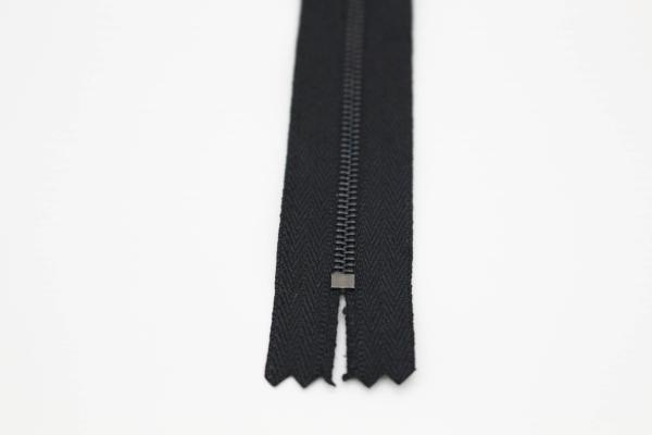 Customized Fashion Small Size Purse Zippers 2 # Black Tape Gunmetal Teeth